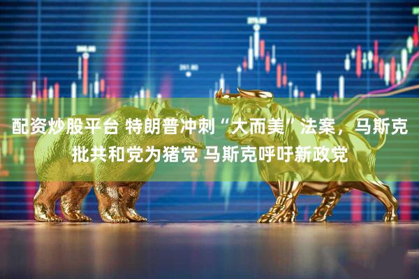配资炒股平台 特朗普冲刺“大而美”法案，马斯克批共和党为猪党 马斯克呼吁新政党